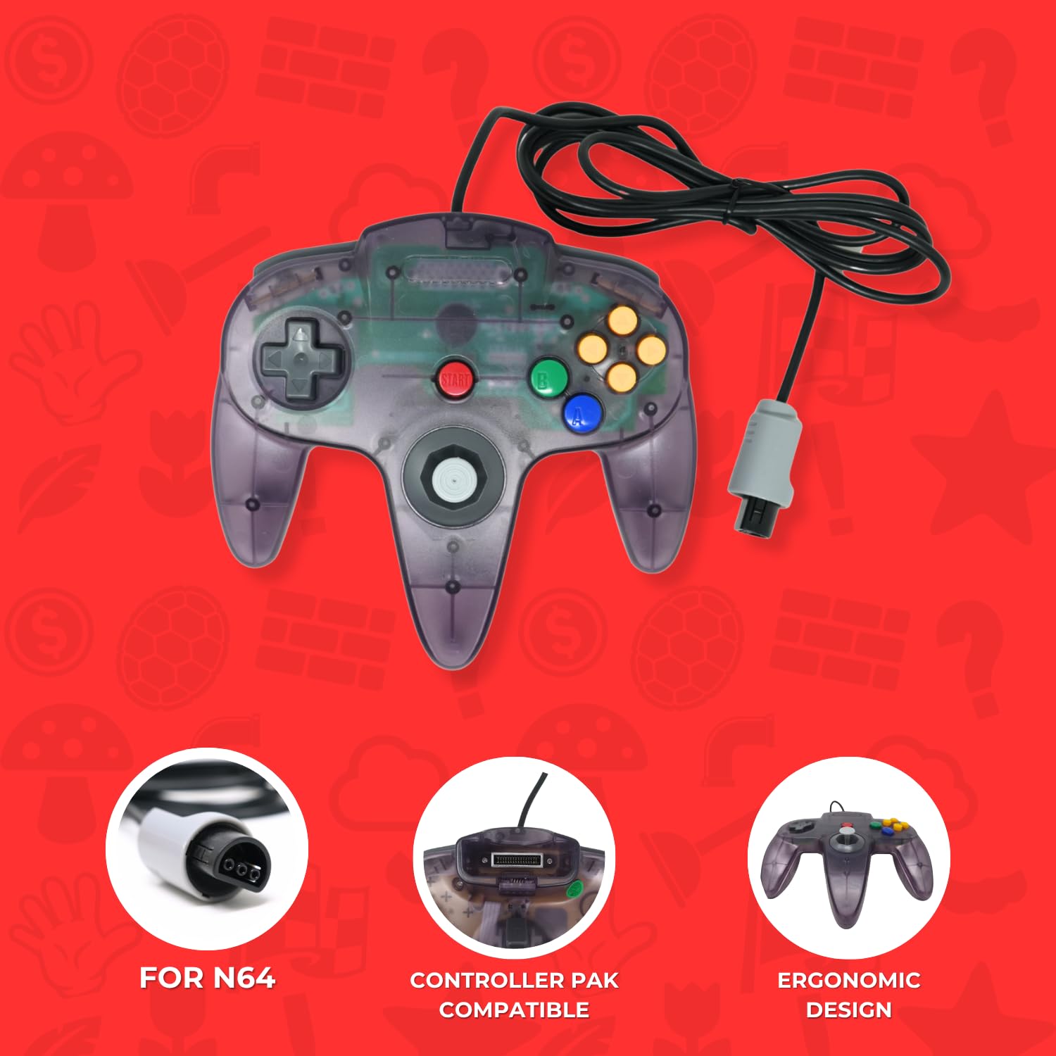 Amazon.com: Old Skool Wired Game Controller Compatible with